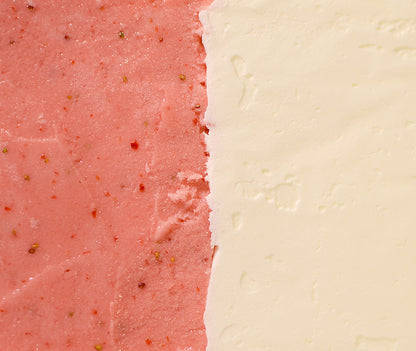 たっぷり大容量「いちごとミルク」紅白ジェラート